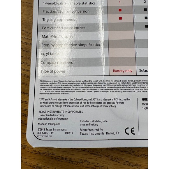 New Texas Instruments TI-30Xa Scientific Calculator School Math Algebra New - Picture 6 of 7